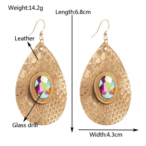 Fashion Jewelry Leather Earrings For Women YWHME-118