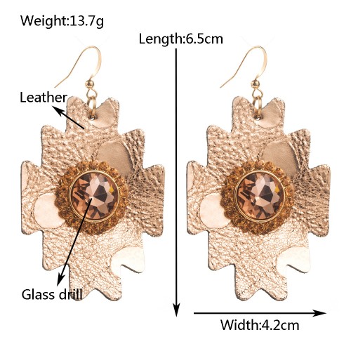 Fashion Jewelry Leather Earrings For Women YWHME-118