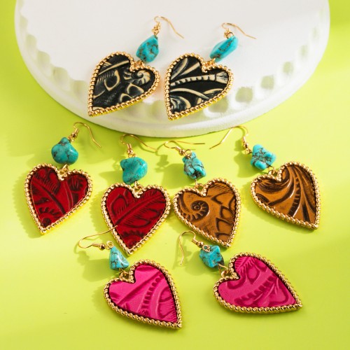 Fashion Jewelry Leather Earrings For Women YWHME-119