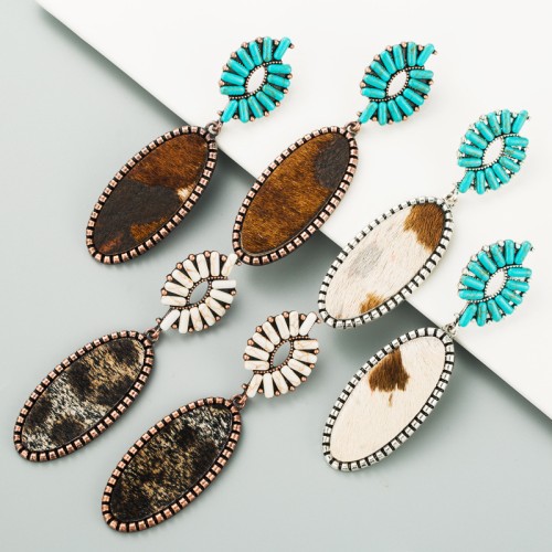 Fashion Jewelry Leather Earrings For Women YWHME-12