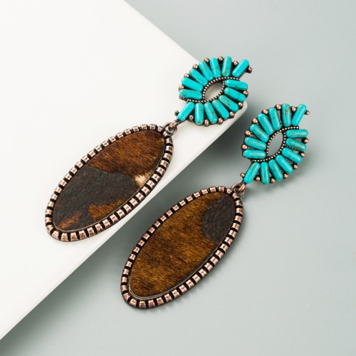 Fashion Jewelry Leather Earrings For Women YWHME-12