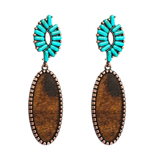 Fashion Jewelry Leather Earrings For Women YWHME-12