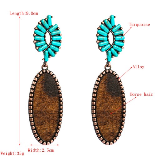 Fashion Jewelry Leather Earrings For Women YWHME-12