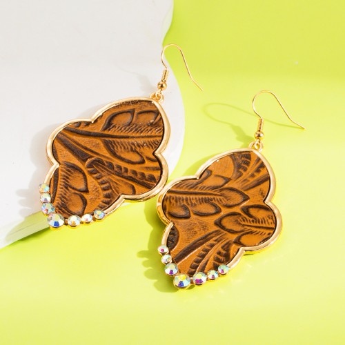 Fashion Jewelry Leather Earrings For Women YWHME-120