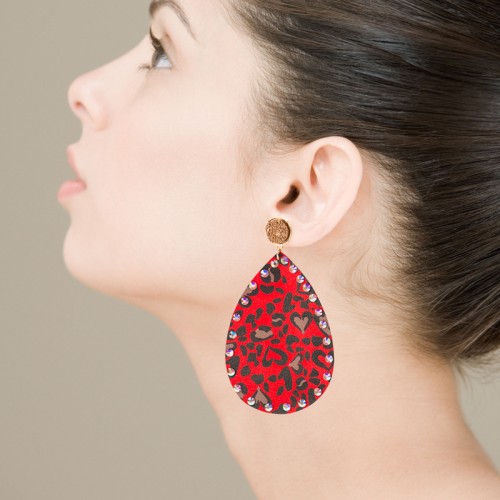 Fashion Jewelry Leather Earrings For Women YWHME-13