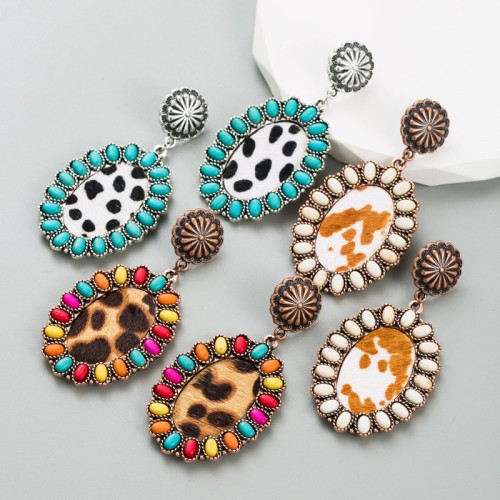 Fashion Jewelry Leather Earrings For Women YWHME-14