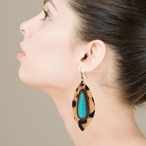 Fashion Jewelry Leather Earrings For Women YWHME-19