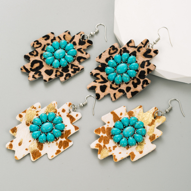 Fashion Jewelry Leather Earrings For Women YWHME-27