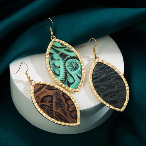 Fashion Jewelry Leather Earrings For Women YWHME-29