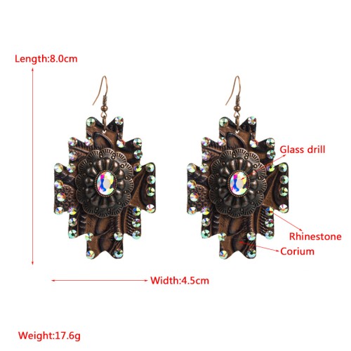 Fashion Jewelry Leather Earrings For Women YWHME-32