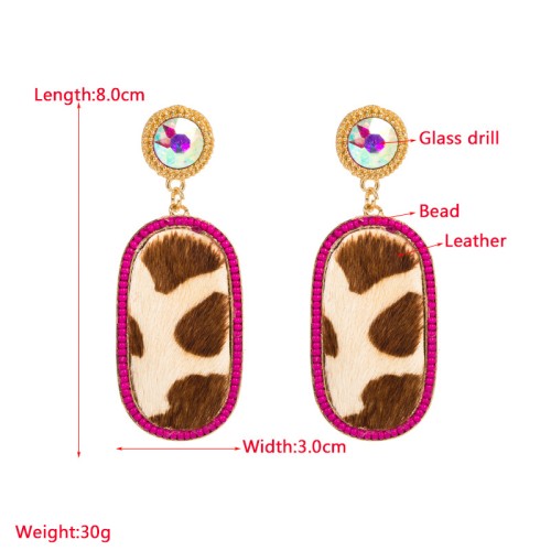 Fashion Jewelry Leather Earrings For Women YWHME-36