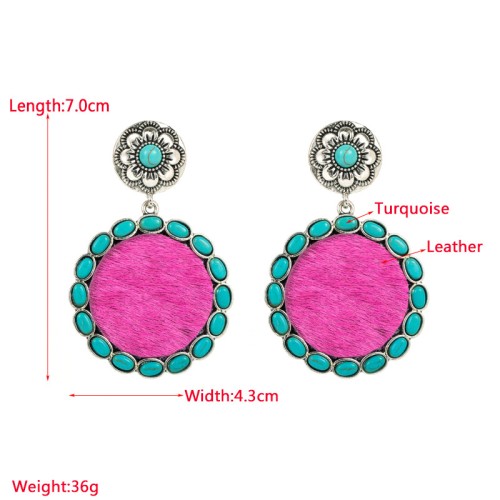 Fashion Jewelry Leather Earrings For Women YWHME-37