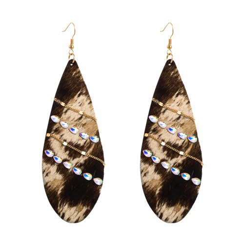 Fashion Jewelry Leather Earrings For Women YWHME-39