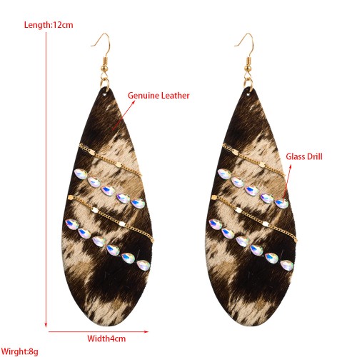 Fashion Jewelry Leather Earrings For Women YWHME-39