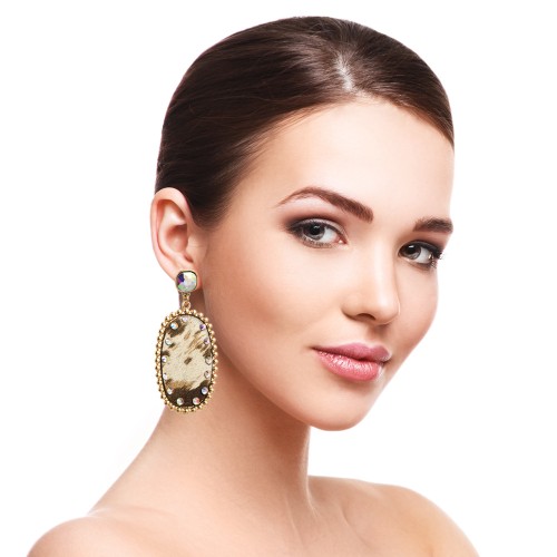 Fashion Jewelry Leather Earrings For Women YWHME-41