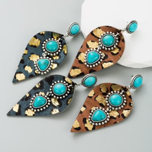 Fashion Jewelry Leather Earrings For Women YWHME-42