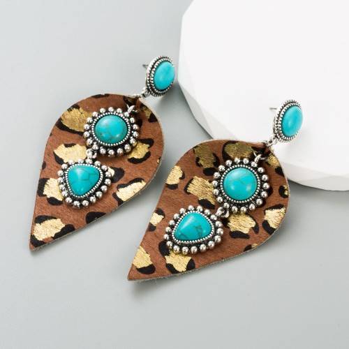 Fashion Jewelry Leather Earrings For Women YWHME-42