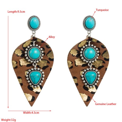 Fashion Jewelry Leather Earrings For Women YWHME-42