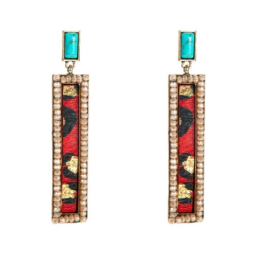 Fashion Jewelry Leather Earrings For Women YWHME-46