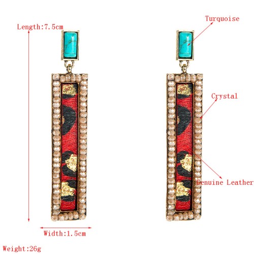 Fashion Jewelry Leather Earrings For Women YWHME-46