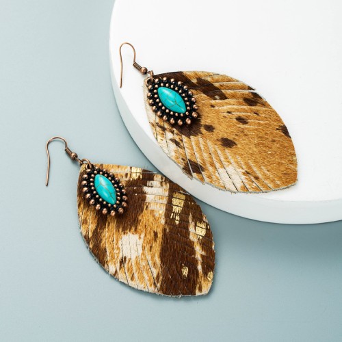 Fashion Jewelry Leather Earrings For Women YWHME-47