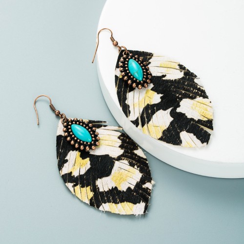 Fashion Jewelry Leather Earrings For Women YWHME-47