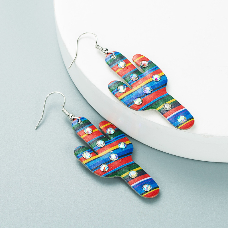 Fashion Jewelry Leather Earrings For Women YWHME-49