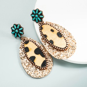 Fashion Jewelry Leather Earrings For Women YWHME-50 