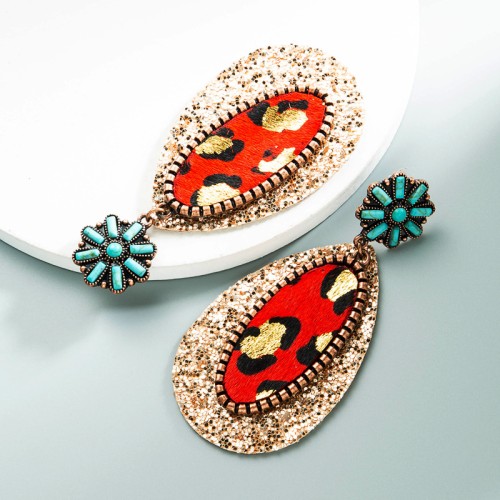 Fashion Jewelry Leather Earrings For Women YWHME-50