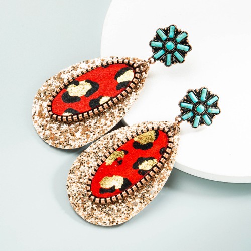 Fashion Jewelry Leather Earrings For Women YWHME-50