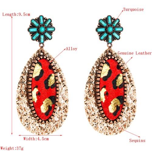 Fashion Jewelry Leather Earrings For Women YWHME-50