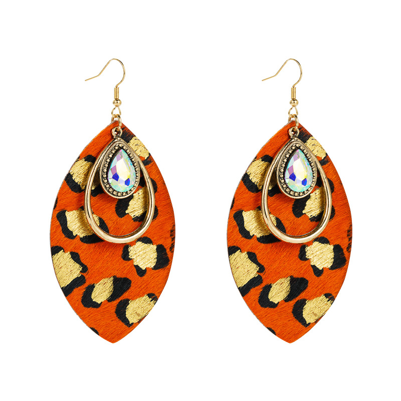 Fashion Jewelry Leather Earrings For Women YWHME-53 