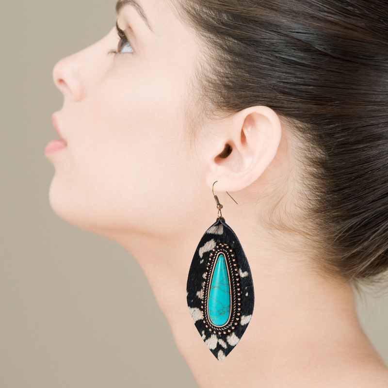 Fashion Jewelry Leather Earrings For Women YWHME-56 