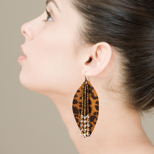 Fashion Jewelry Leather Earrings For Women YWHME-57