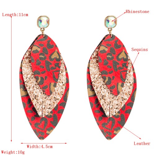 Fashion Jewelry Leather Earrings For Women YWHME-63