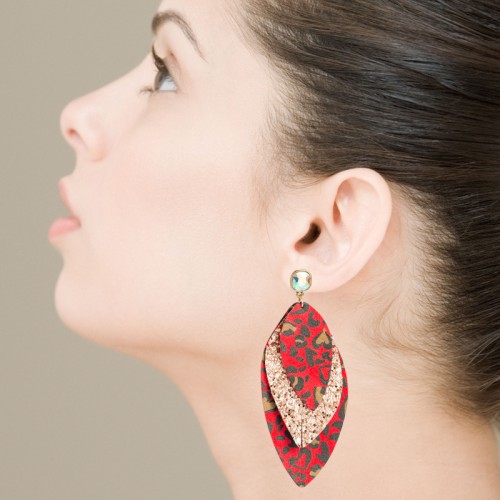 Fashion Jewelry Leather Earrings For Women YWHME-63