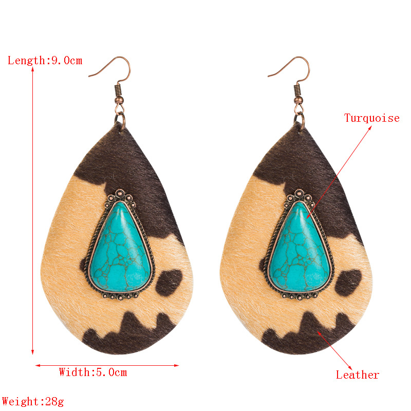 Fashion Jewelry Leather Earrings For Women YWHME-64 