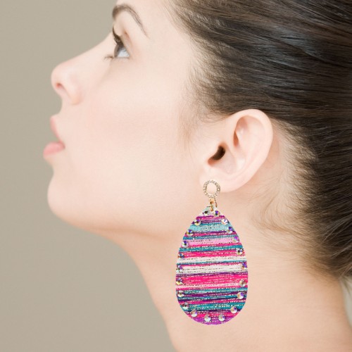 Fashion Jewelry Leather Earrings For Women YWHME-65