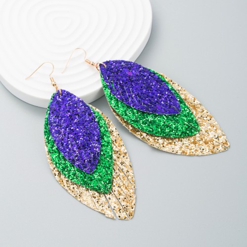 Fashion Jewelry Leather Earrings For Women YWHME-68