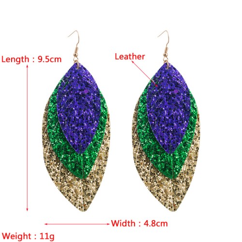 Fashion Jewelry Leather Earrings For Women YWHME-68