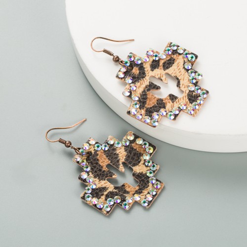 Fashion Jewelry Leather Earrings For Women YWHME-69