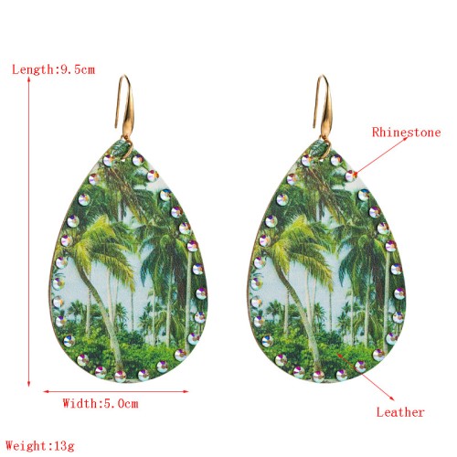 Fashion Jewelry Leather Earrings For Women YWHME-71