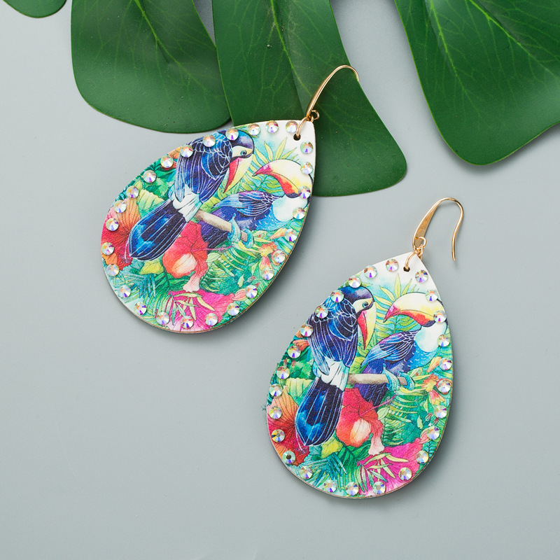 Fashion Jewelry Leather Earrings For Women YWHME-73 