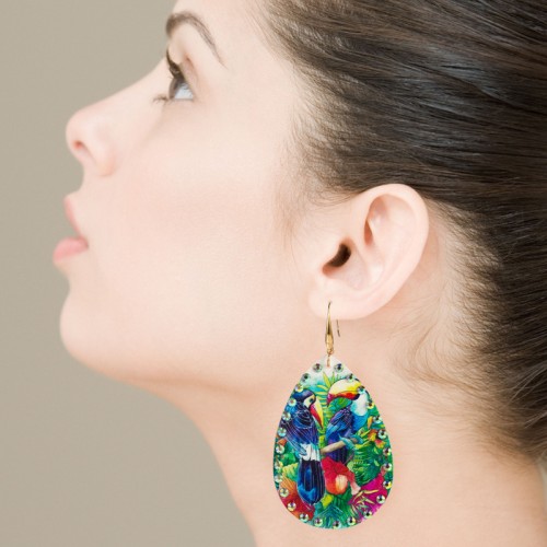 Fashion Jewelry Leather Earrings For Women YWHME-73