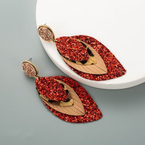 Fashion Jewelry Leather Earrings For Women YWHME-74