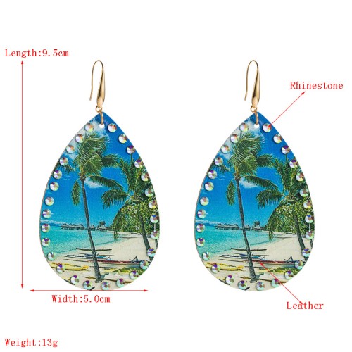 Fashion Jewelry Leather Earrings For Women YWHME-76