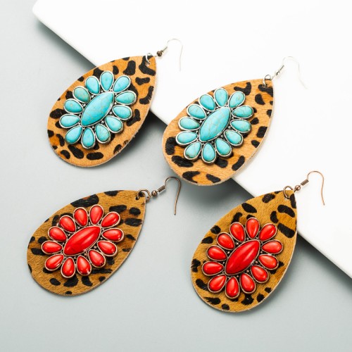 Fashion Jewelry Leather Earrings For Women YWHME-85