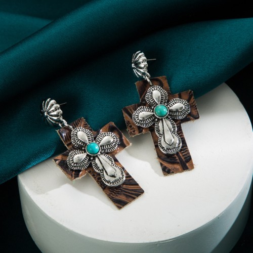 Fashion Jewelry Leather Earrings For Women YWHME-89