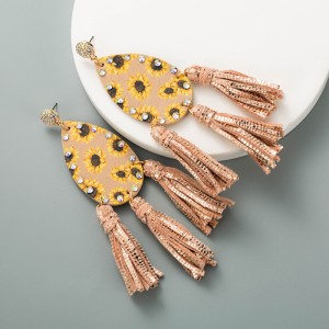 Fashion Jewelry Leather Earrings For Women YWHME-94 