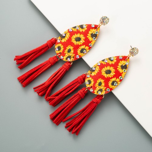 Fashion Jewelry Leather Earrings For Women YWHME-94